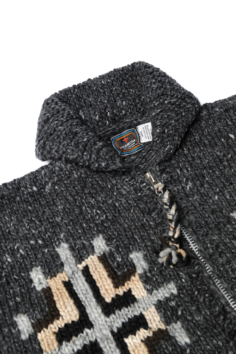 Chimayo Set-in Zipper Cardigan - Ox Grey - Image 3