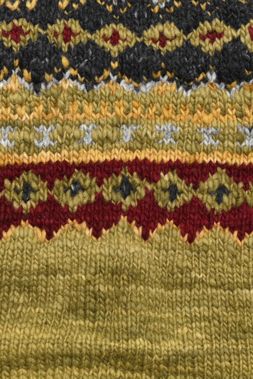 Fair Isle #3 Zipper Cardigan - Dk. Alfalfa - Image 4