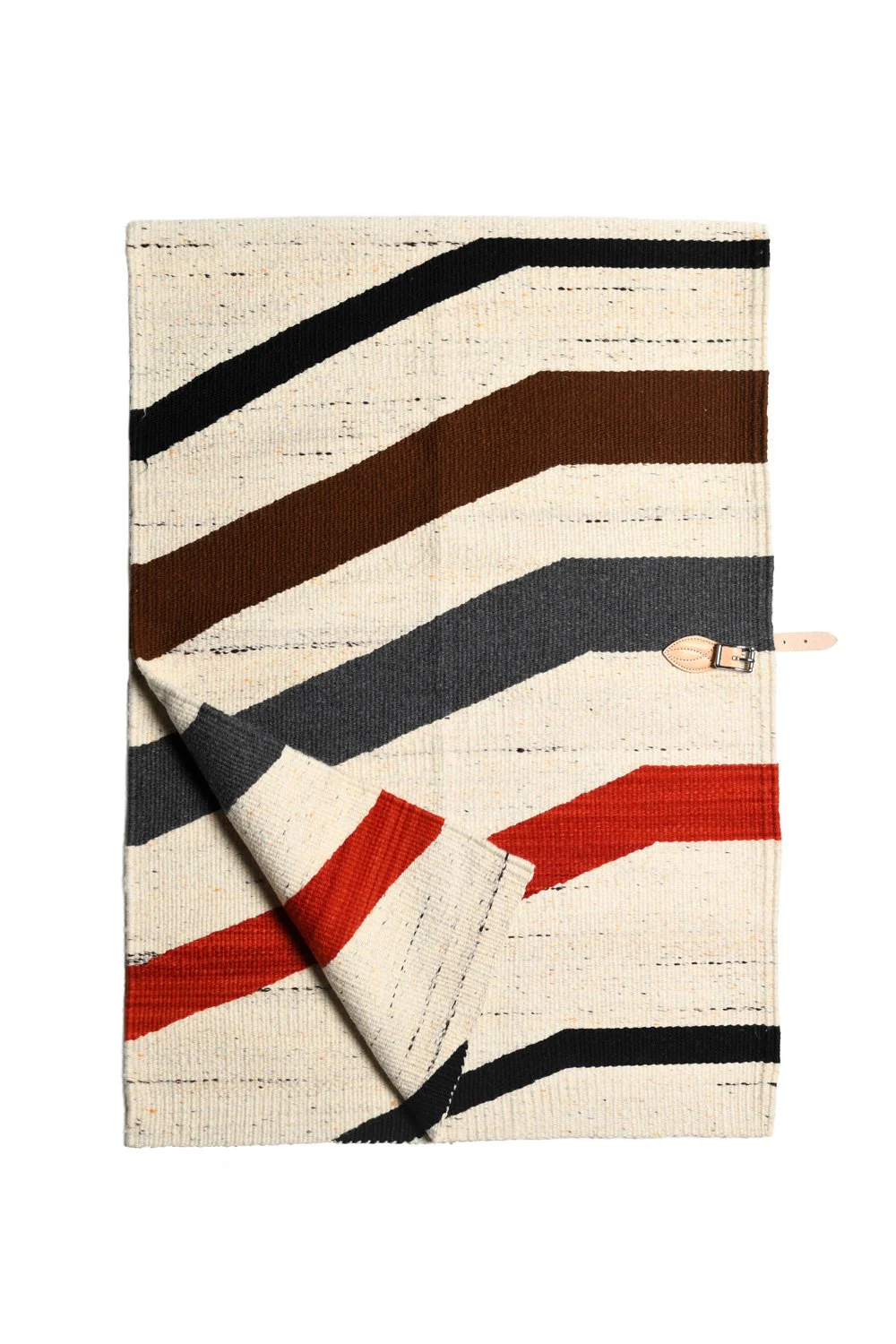 Merino Wool Blanket Poncho, Autumn Wave - Natural Heather Multi - Image 3