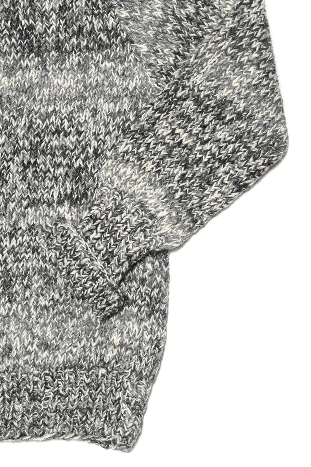 Mix Heather Zipper Cardigan - Ivory Mix - Image 4