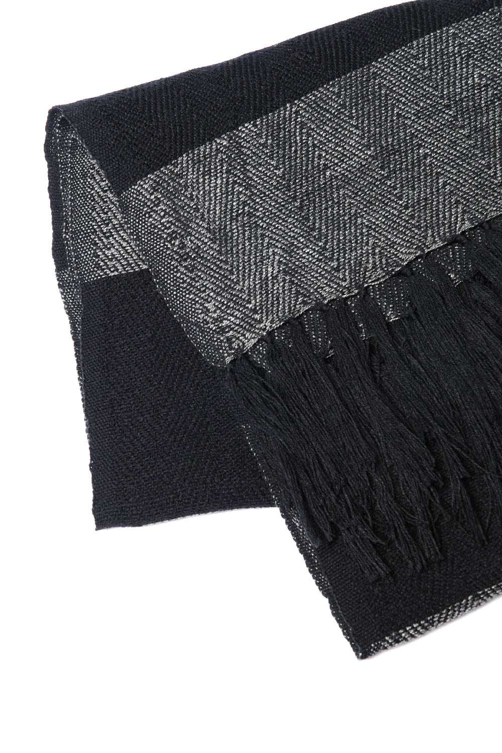 Design H Scarf - Navy x Grey [Wide] - Image 3